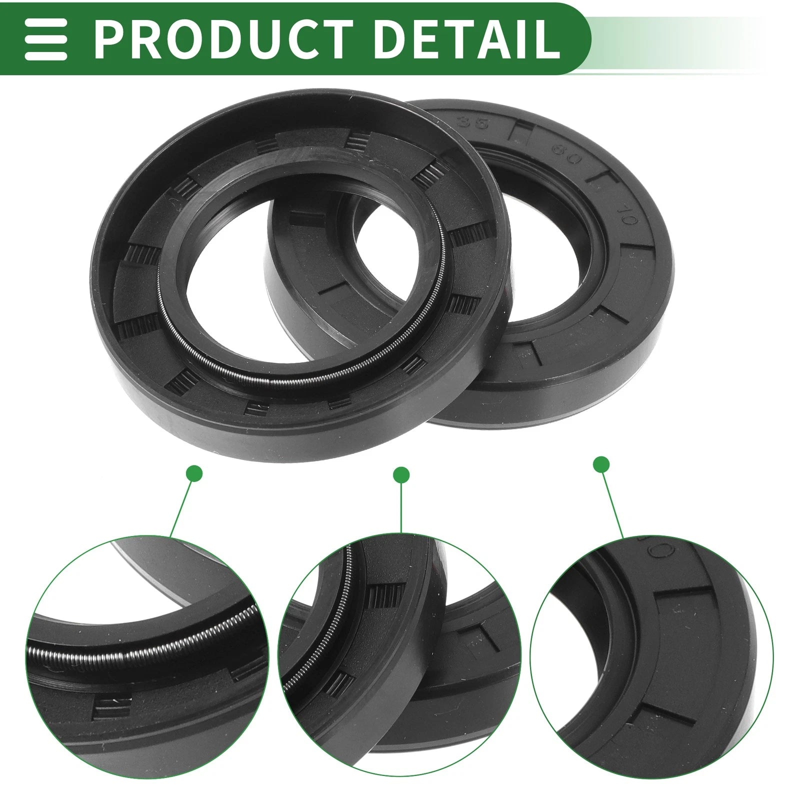 Set of 5 Oil Seal Rotary Shaft Seal NBR Rubber 35x60x10mm