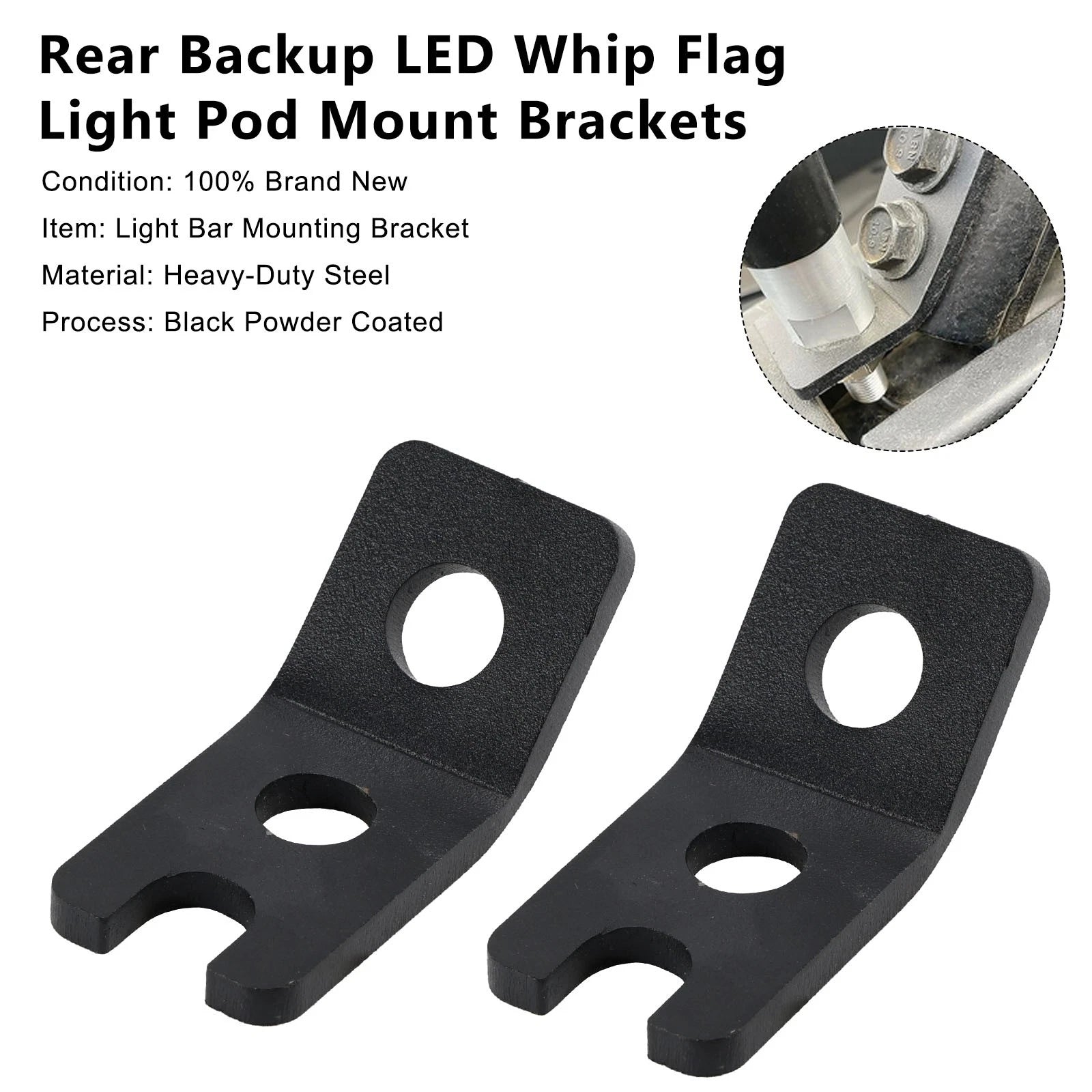 Rear Backup LED Light Pod Mount Brackets for Polaris RZR XP 1000 900 (2014–2020)