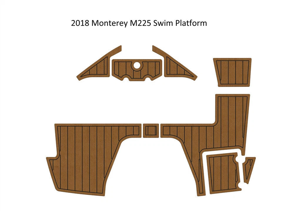 EVA Foam Faux Teak Deck Flooring Step Pad for Monterey M225 (2018)