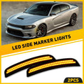 Set of 2 Smoke Lens LED Side Marker Lights for Dodge Charger (2015–2022)