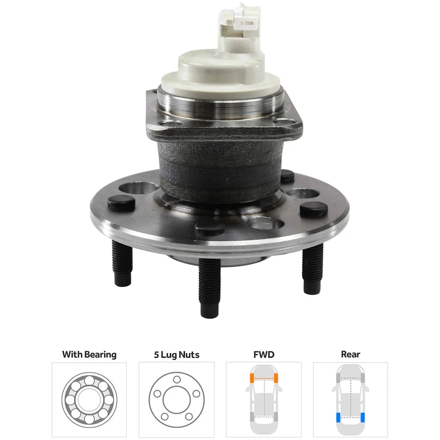 Wheel Hubs for Chevrolet Impala (2000–2001) Front Rear 4-Wheel ABS