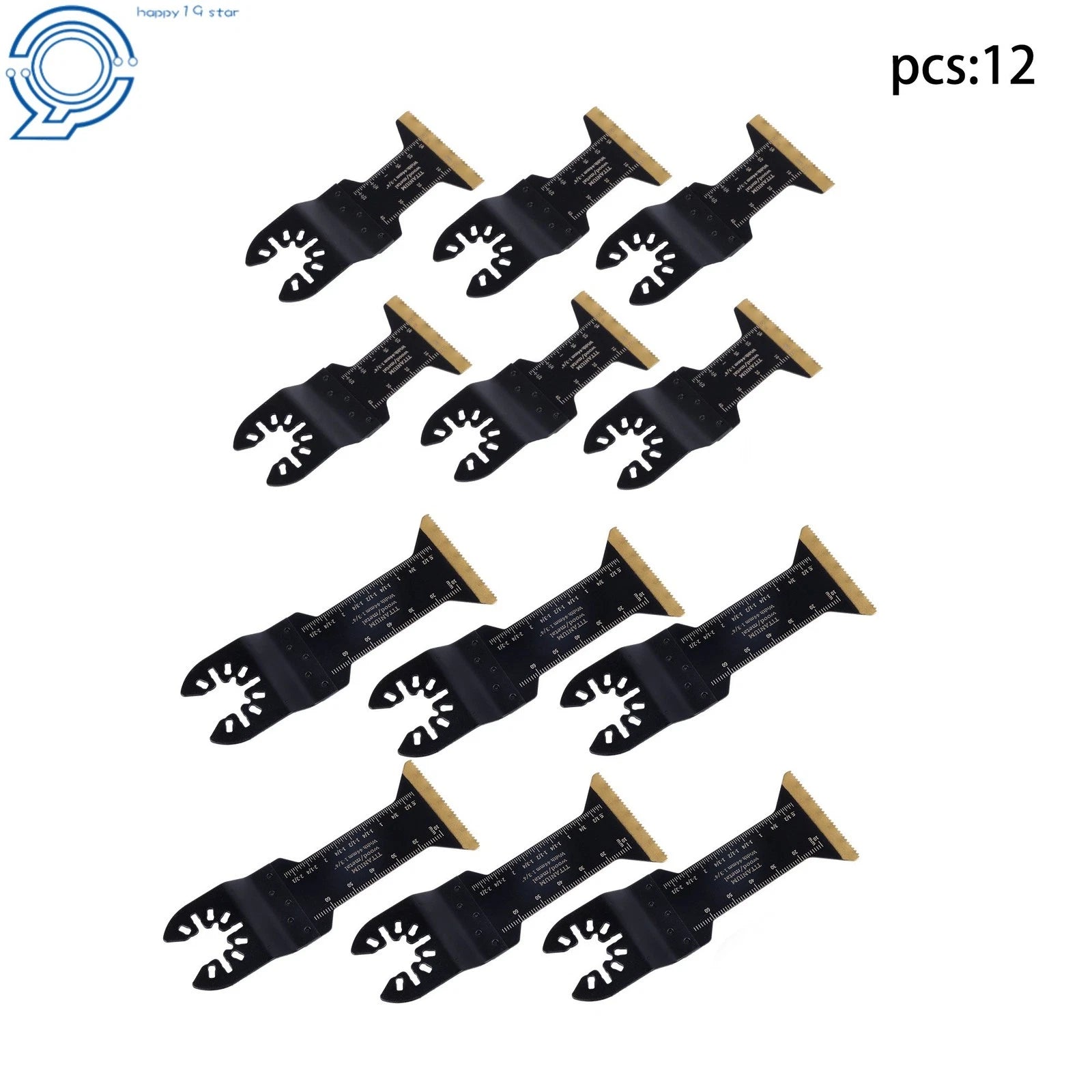 12X Titanium Oscillating Saw Blades for Universal Use (Metal Cutting)