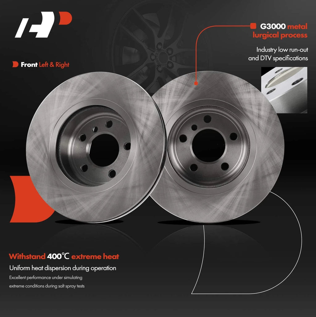 Front Disc Brake Rotors & Ceramic Pads for BMW 528i (2011-2016)