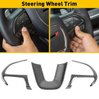 Set of 4 Steering Wheel Cover Trim Kit for Dodge Durango (2014–Present), Challenger (2015–Present), Charger (2015–Present)