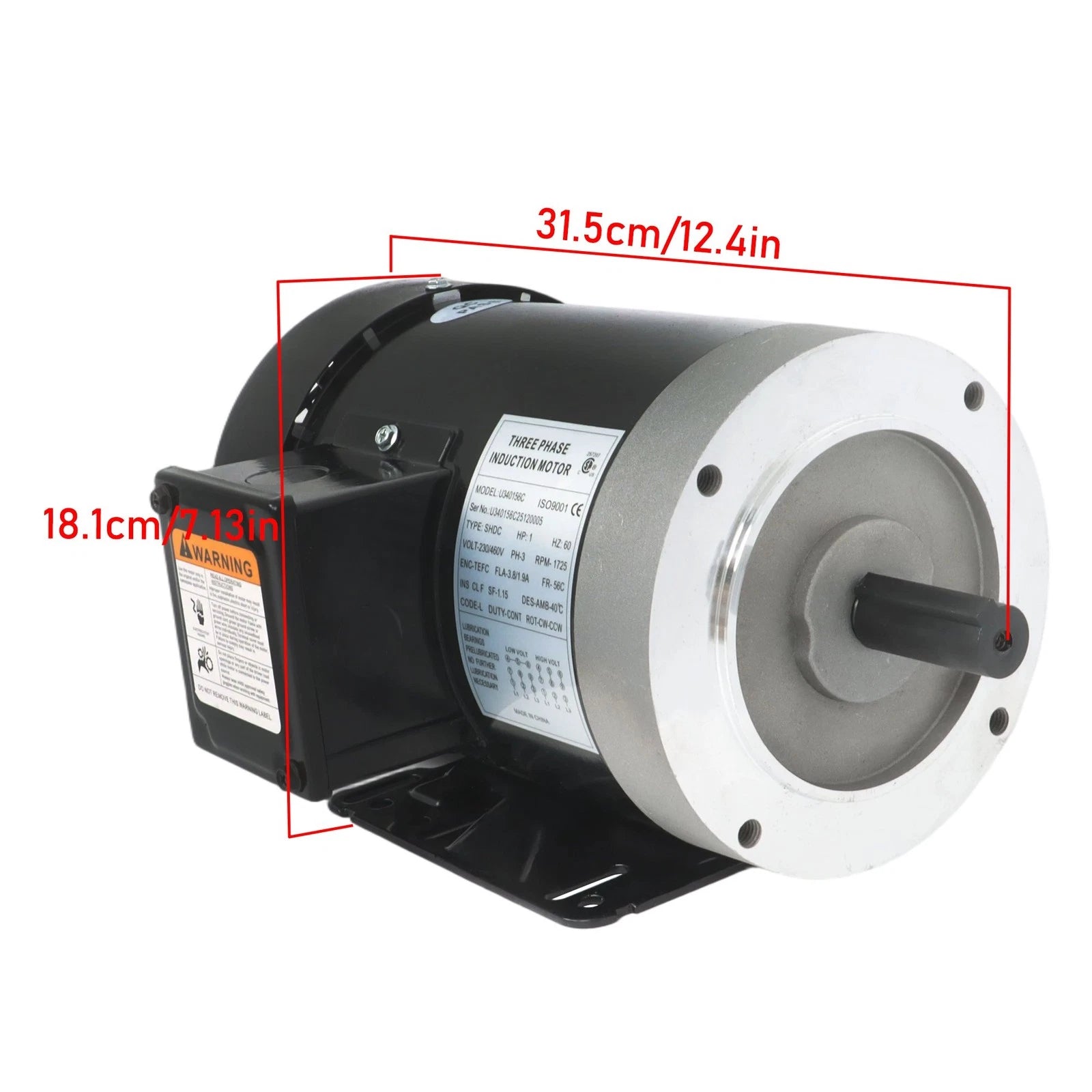 Electric Motor for Various Applications (1800RPM, TEFC, 230/460V)