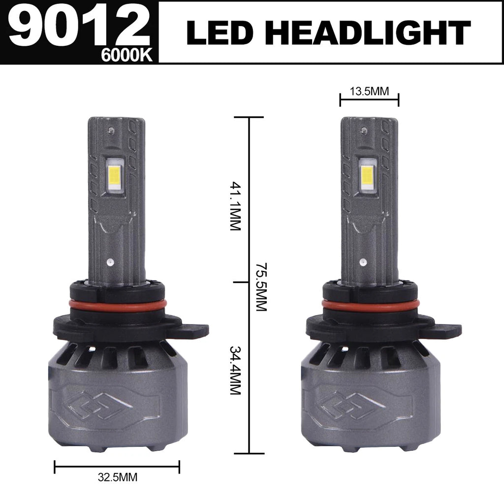 Set of 2 LED Headlight Bulbs for  (9012)