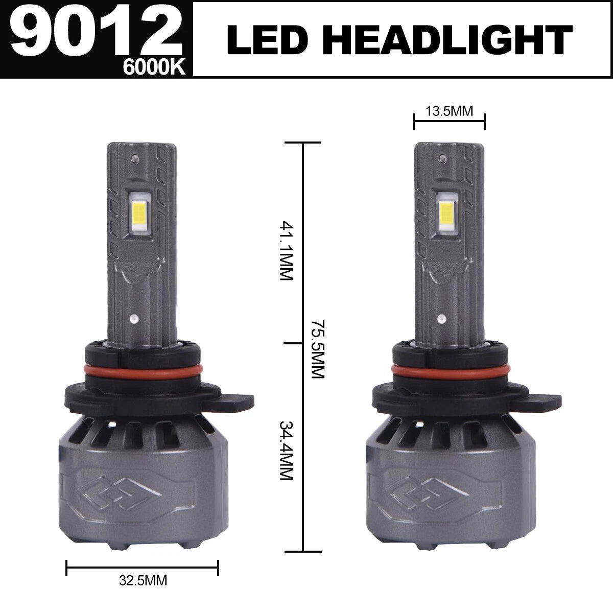 Set of 2 LED Headlight Bulbs for  (9012)