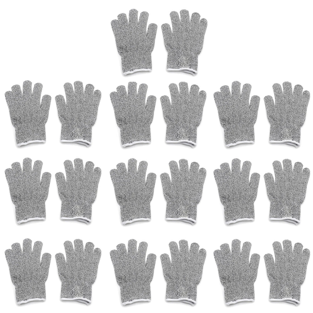 Set of 10 Cut Resistant Gloves Level 5 Protection for Kitchen Use