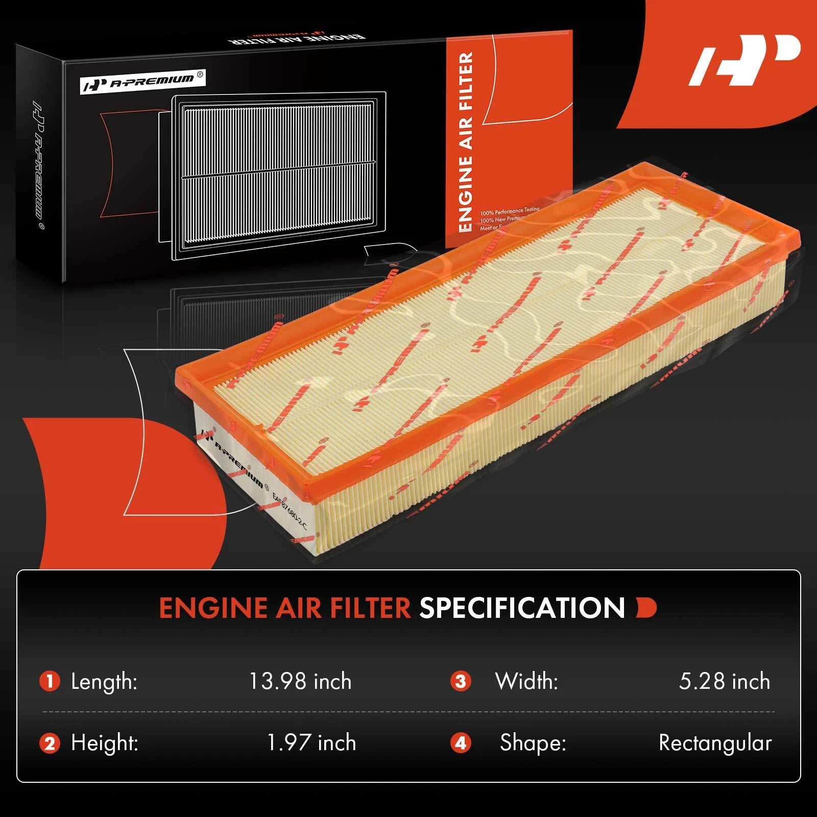 2X Engine Air Filter for Mercedes-Benz C250 C300 C230 (2010-2012)