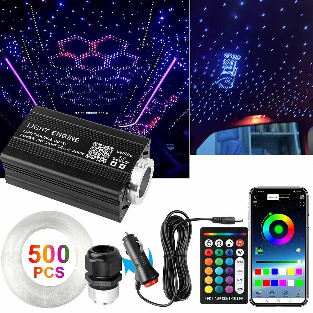 500pc Fiber Optic Star Light Kit for Home Car Roof Ceiling