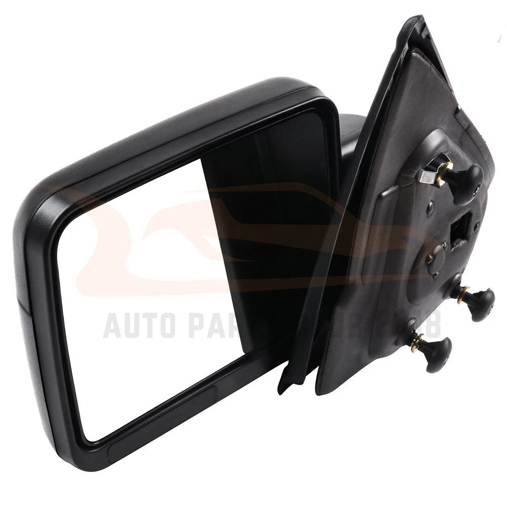 Set of 2 Power Heated Black Tow Mirrors for Ford F-150 (2004–2014)