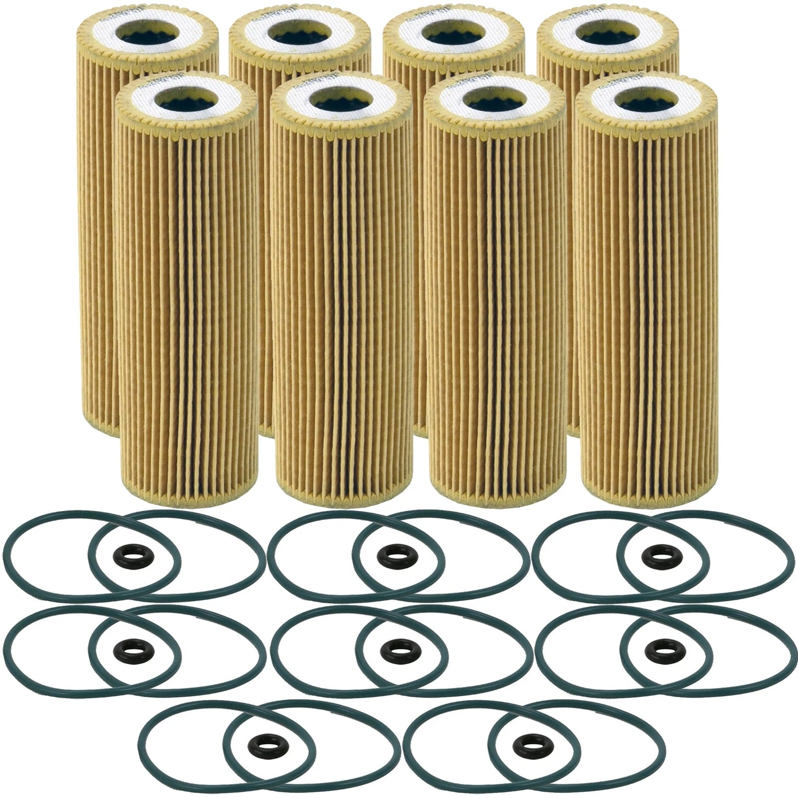 Set of 8 Engine Oil Filters for Ford Lincoln V6 Turbo