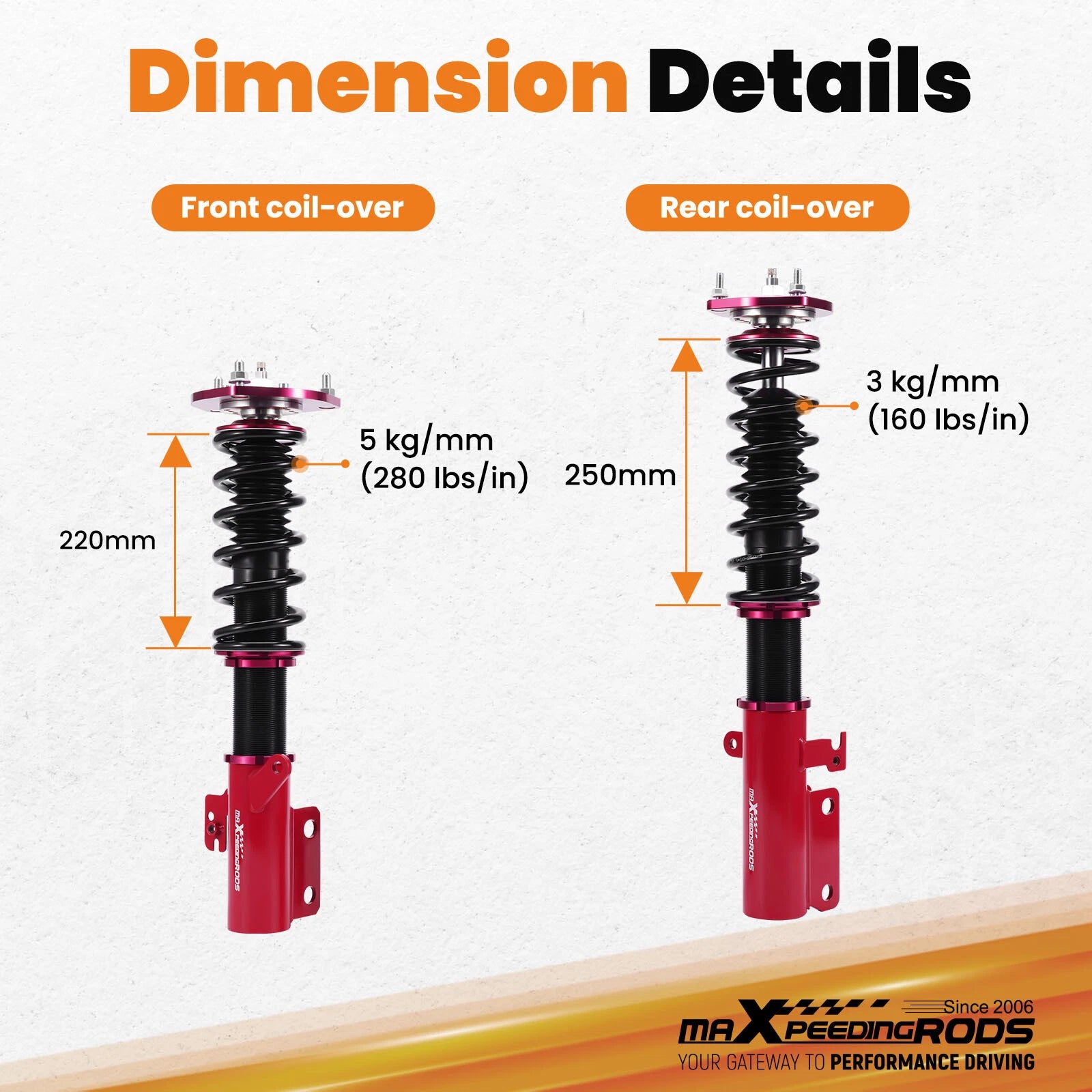 Coilover Suspension for Toyota Avalon (2006–2011) & Camry (2007–2011)