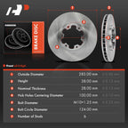 2X Front Disc Brake Rotors for Nissan Frontier (2003–2004) Pathfinder Xterra
