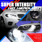 LED Projector Sequential Headlights for BMW X5 (2011–2013) - Black Housing Clear Lens