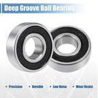 2X 6202-2RS Deep Groove Ball Bearing for Z4 (15x35x11mm, Sealed, Chrome)