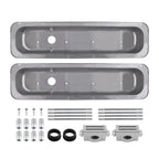 2X Valve Covers Center Bolt Polished for SBC Small Block Chevy (283–327)