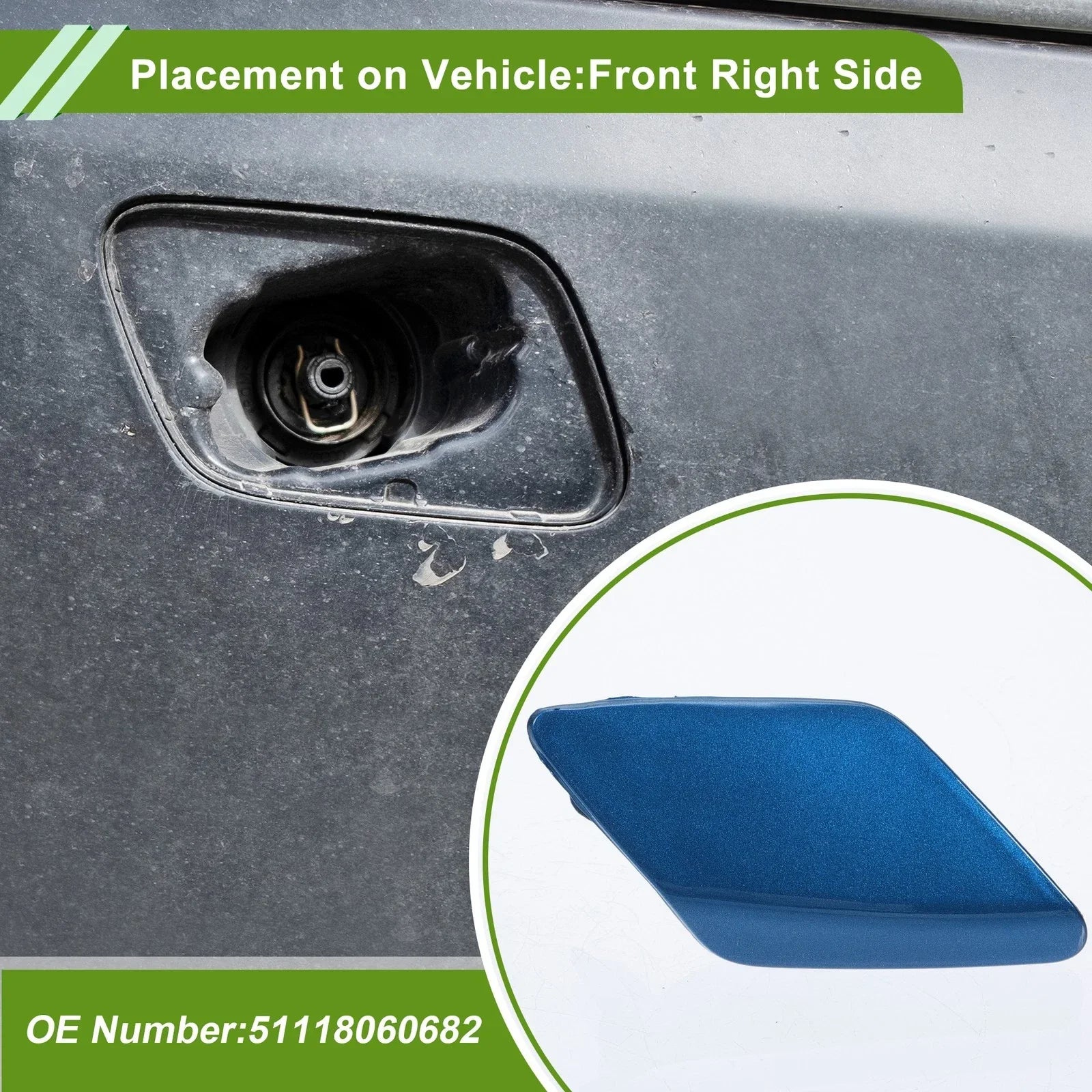 Washer Nozzle Cover Cap for BMW 428i (2014 - 2016) Blue