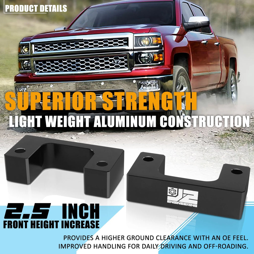 2X Front Leveling Lift Spacers for Silverado/Sierra 1500 (2007–2022)