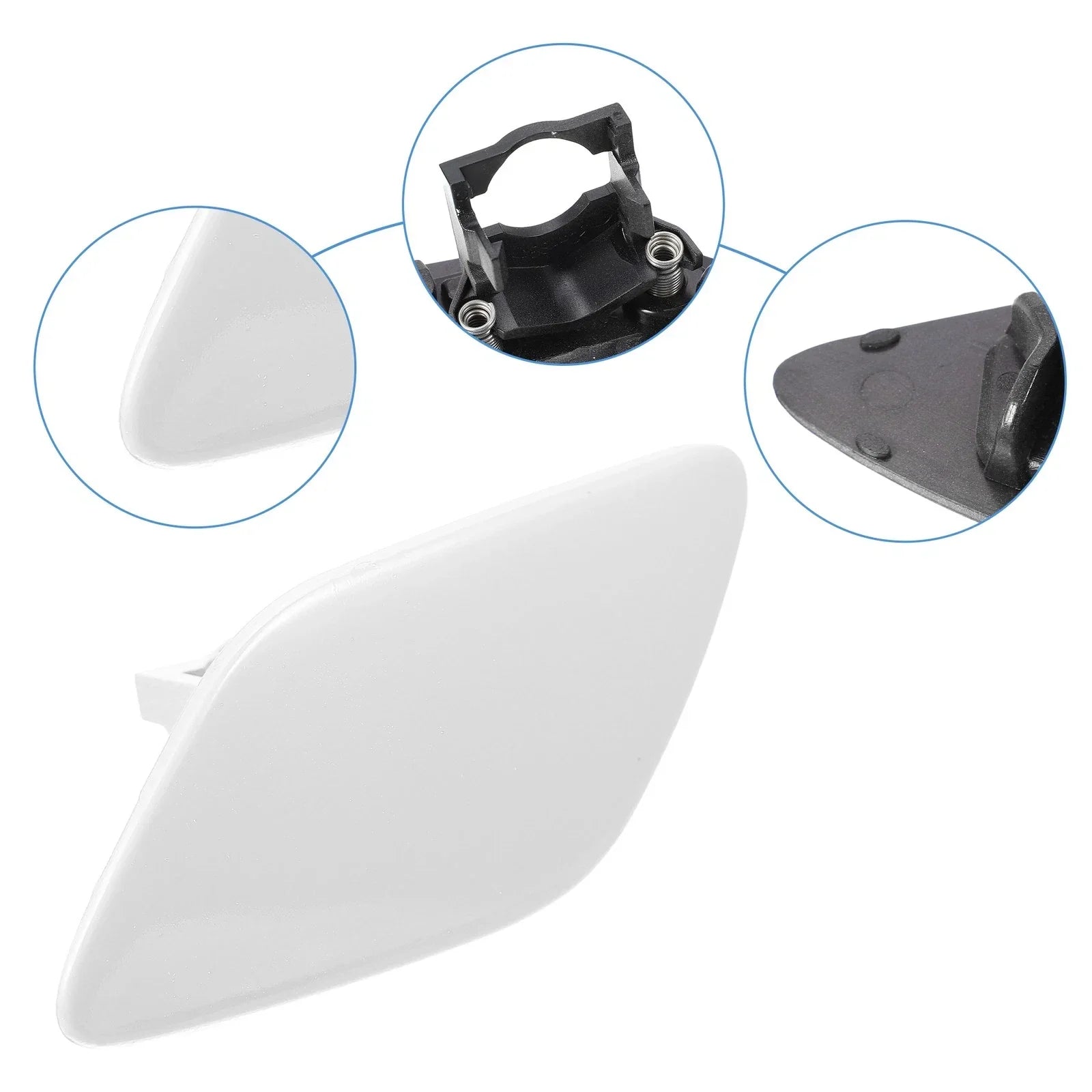 1x Front Bumper Headlight Washer Nozzle Cover Cap for BMW 335i White