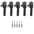 Set of 5 Ignition Coils & Iridium Spark Plugs for GMC Canyon Colorado H3T (2004–2012)