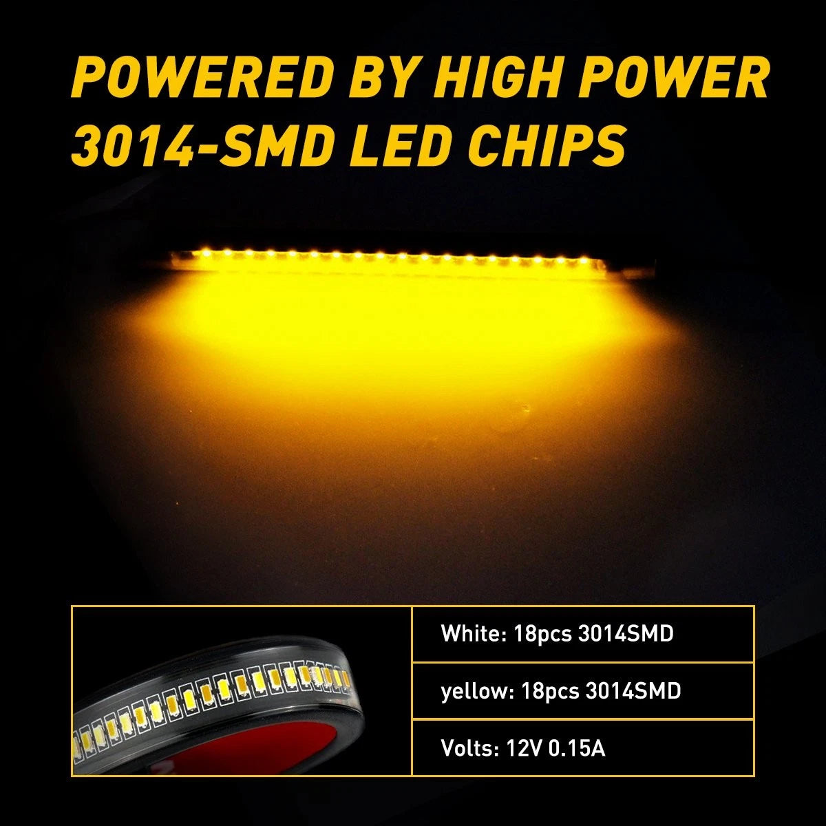 4pcs LED Flexible Strip DRL Light Turn Signal for Motorcycle