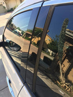 Set of 6 Door Trim Window Decals for Honda Accord (2008–2012) Black Pillar Posts
