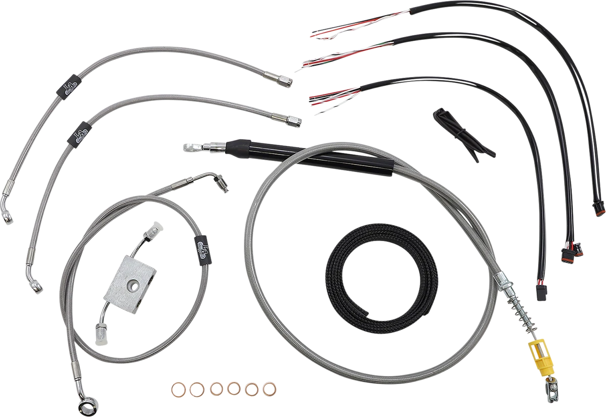 LA Choppers Handlebar Cable/Brake Line Kit for Harley Davidson (2014–2023)