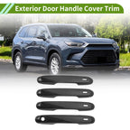 Exterior Door Handle Cover Trim for Toyota Grand Highlander (2024–2024) Carbon Fiber Black
