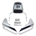 Chrome Flame Backrest Sissy Bar with Leather Pad for Honda Magna 750 (1994–2003)