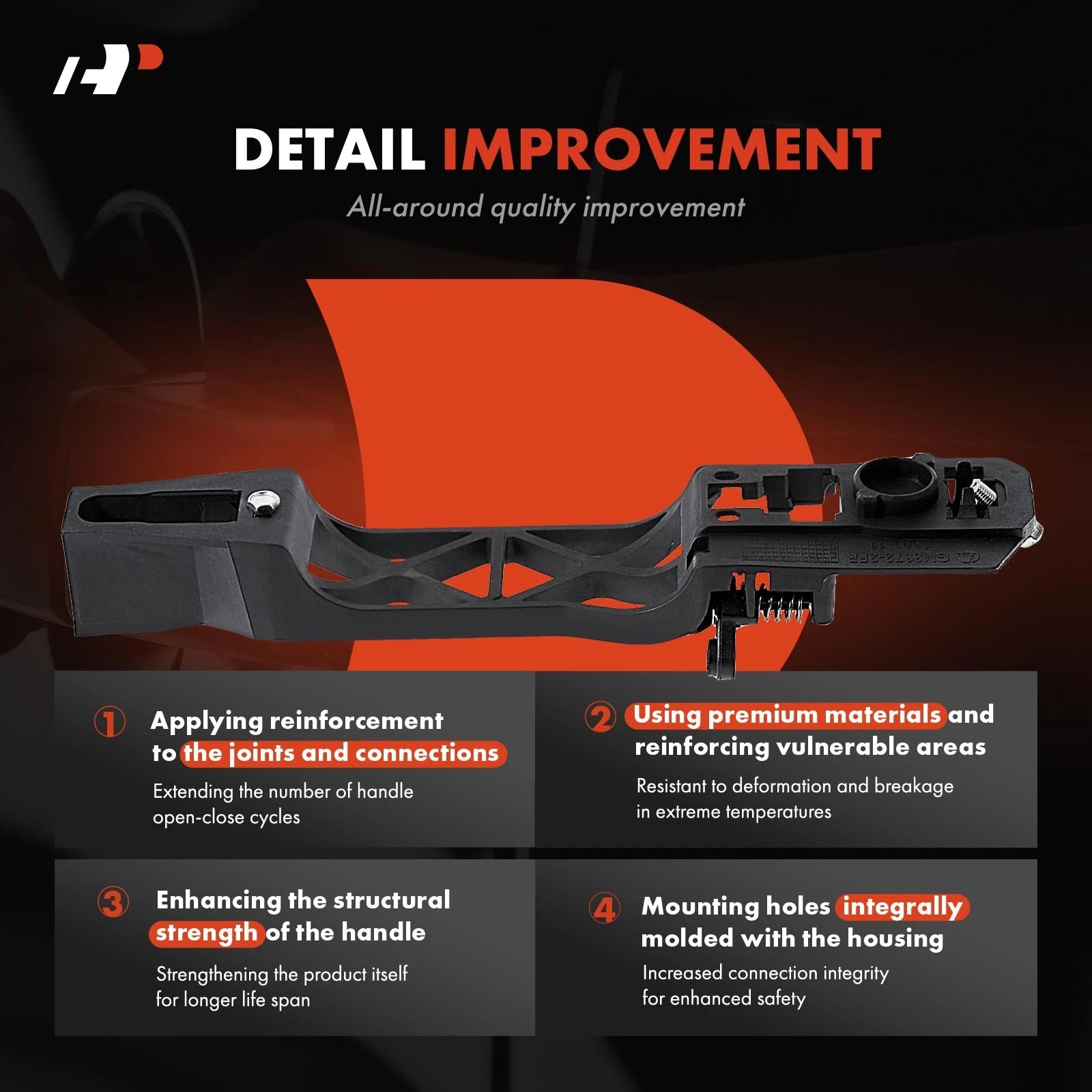 Rear Exterior Door Handle Reinforcement Bracket for Chevy Malibu (2016–2020)