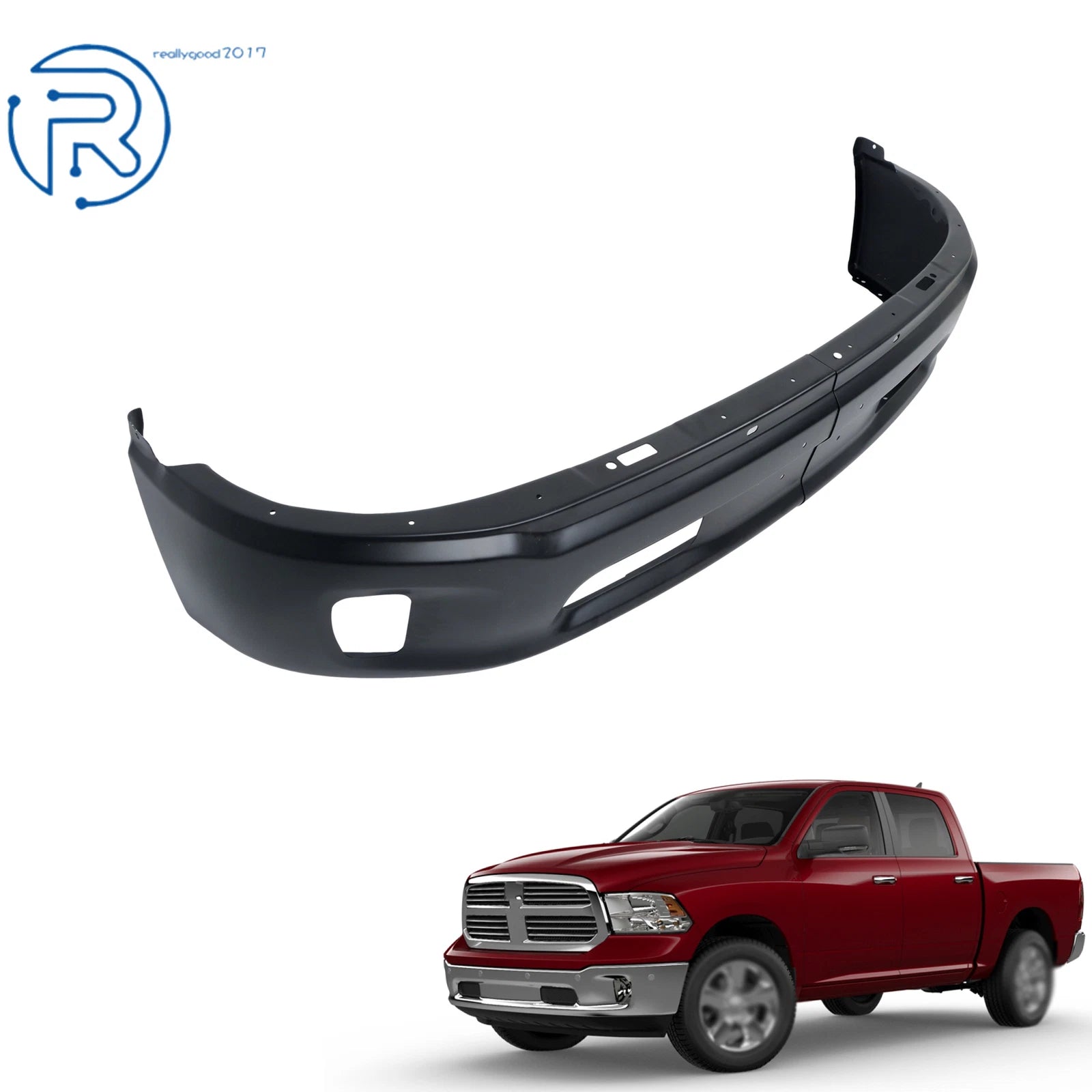 Front Bumper Assembly with Fog Light Holes for RAM 1500 (2013–2023)
