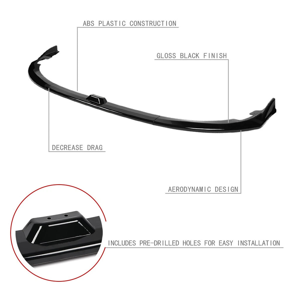 3Pc Front Bumper Lip Splitter Diffuser for Subaru WRX STI (2008–2010)