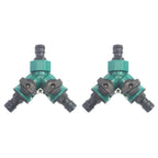 2X Y Splitter with Dual Valve Controls for Garden Hose