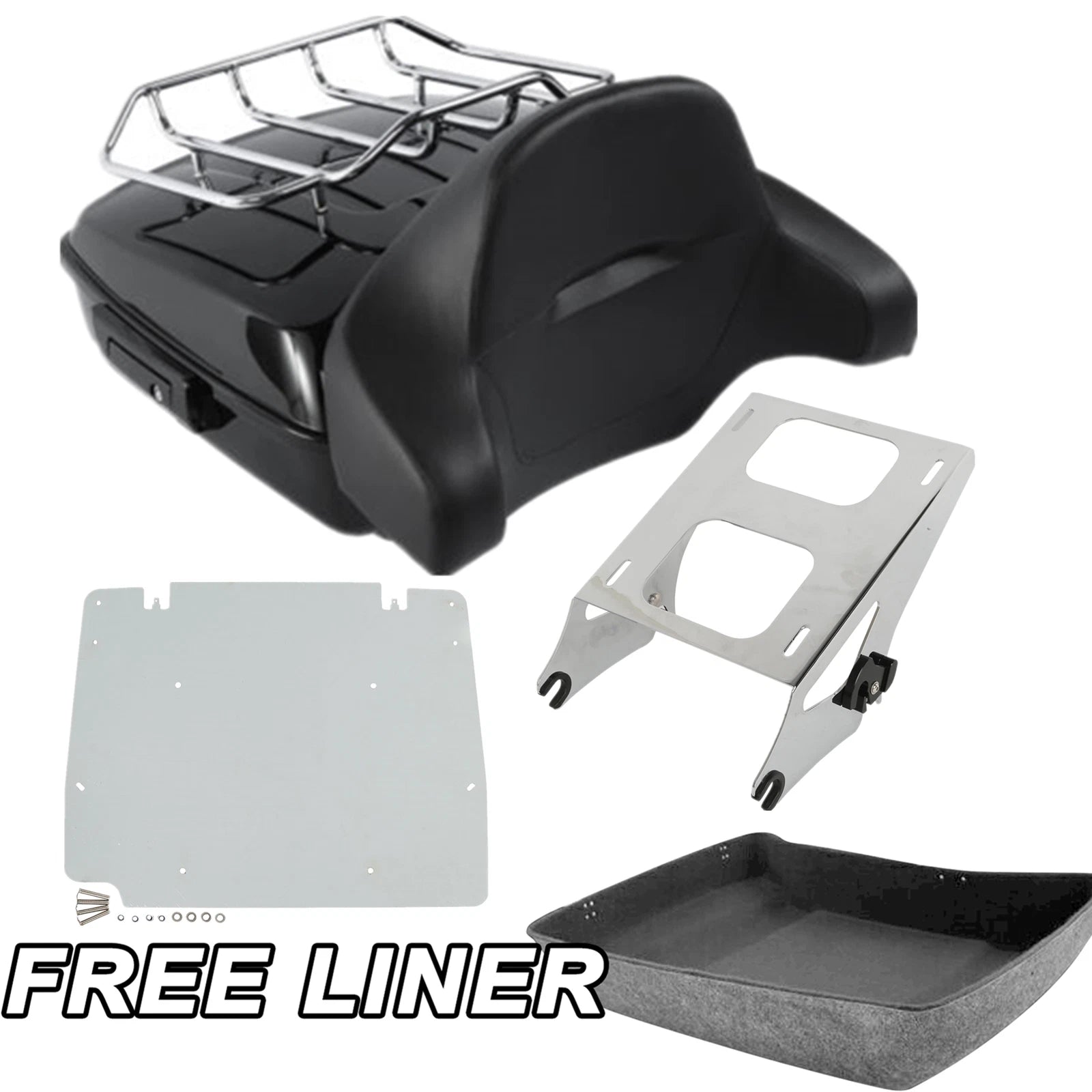 Trunk Pad Mount Rack Plate for Harley Street Road Glide King (2014–2023)