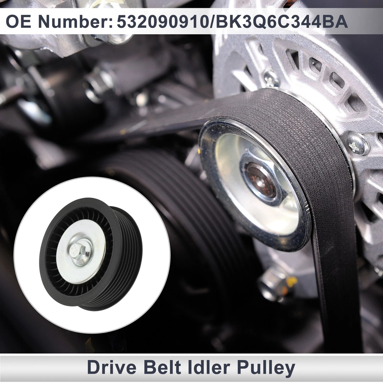 Drive Belt Idler Pulley for Ford Ranger (2011–2017) No.532090910/BK3Q6C344BA