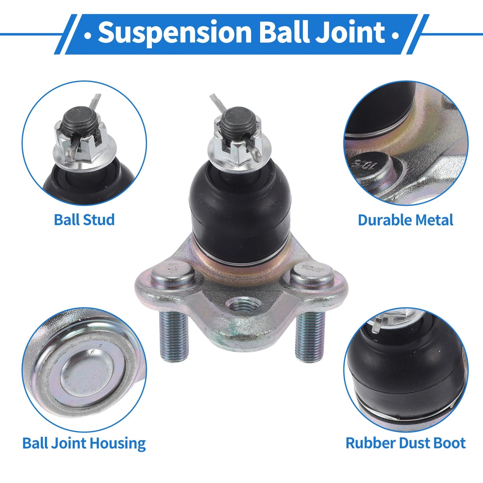 2X Front Lower Ball Joints for Toyota Corolla (1996–2002) K90309/4333009070