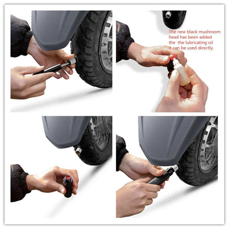Tire Repair Kit - Mushroom Plug Probe Nozzle Tool for Universal Car Motorcycle