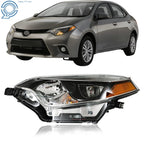 Headlight for Toyota Corolla (2014-2016) Halogen Clear Lens Driver Side