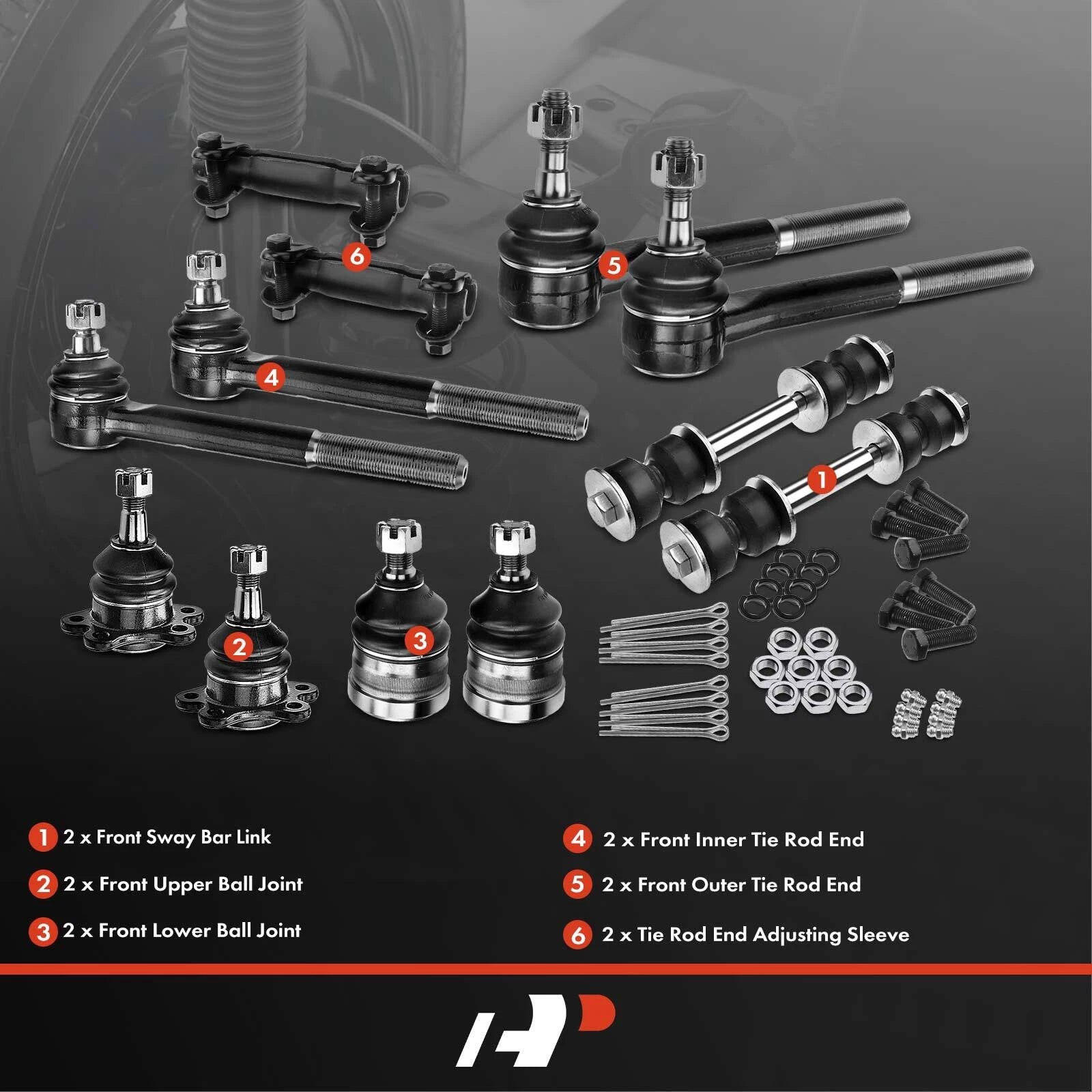Set of 12 Front Sway Bar Links for Chevy Tahoe GMC Yukon (1995–2000)