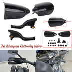 Handguard & Brake Clutch Levers Set for Harley Softail Deluxe (2018-2023)