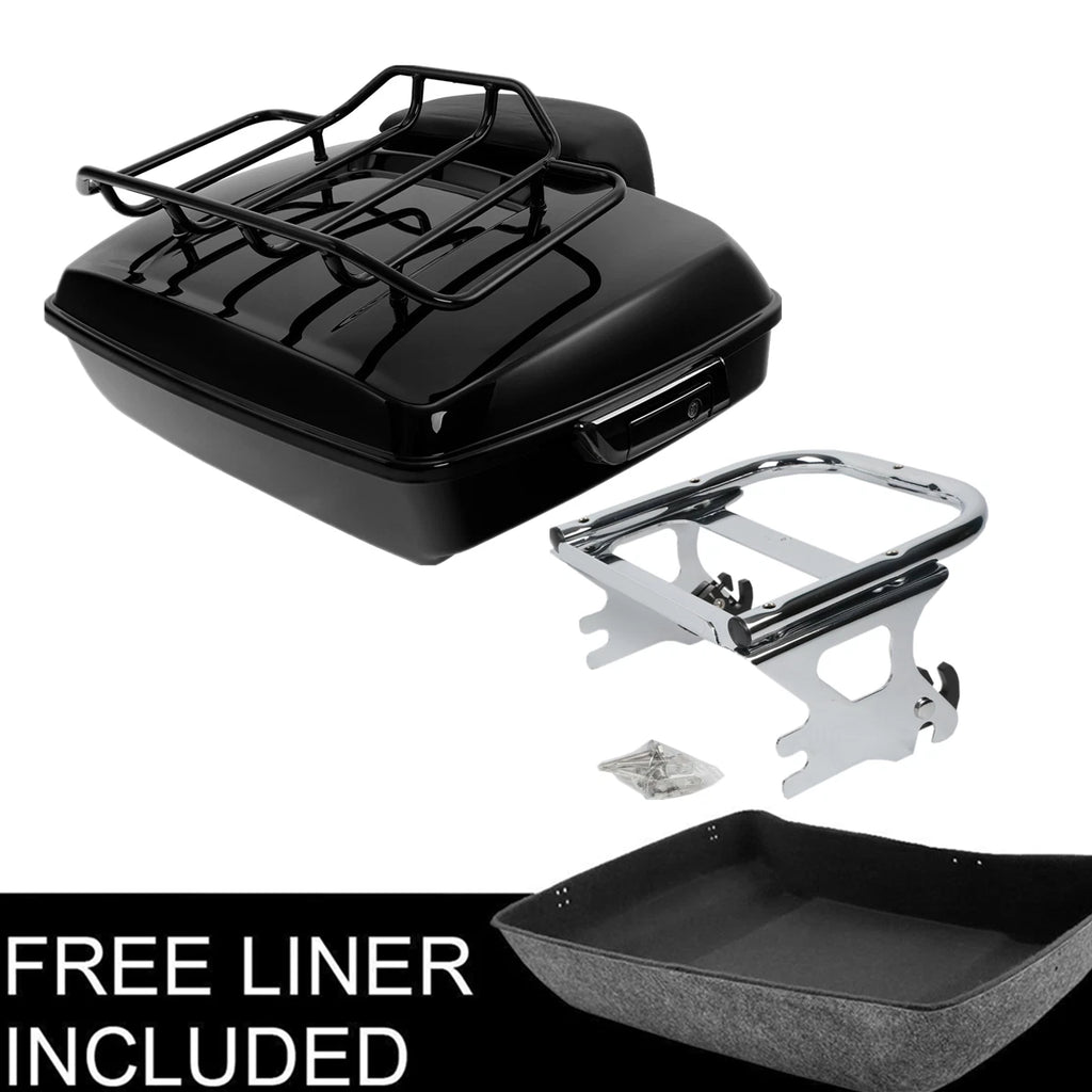 Chopped Trunk Backrest Mount Rack for Harley Touring Road Glide (1997–2008)