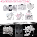 Bling Handbag Heart Shaped Auto Air Conditioning Clip Charm Set (Combo)