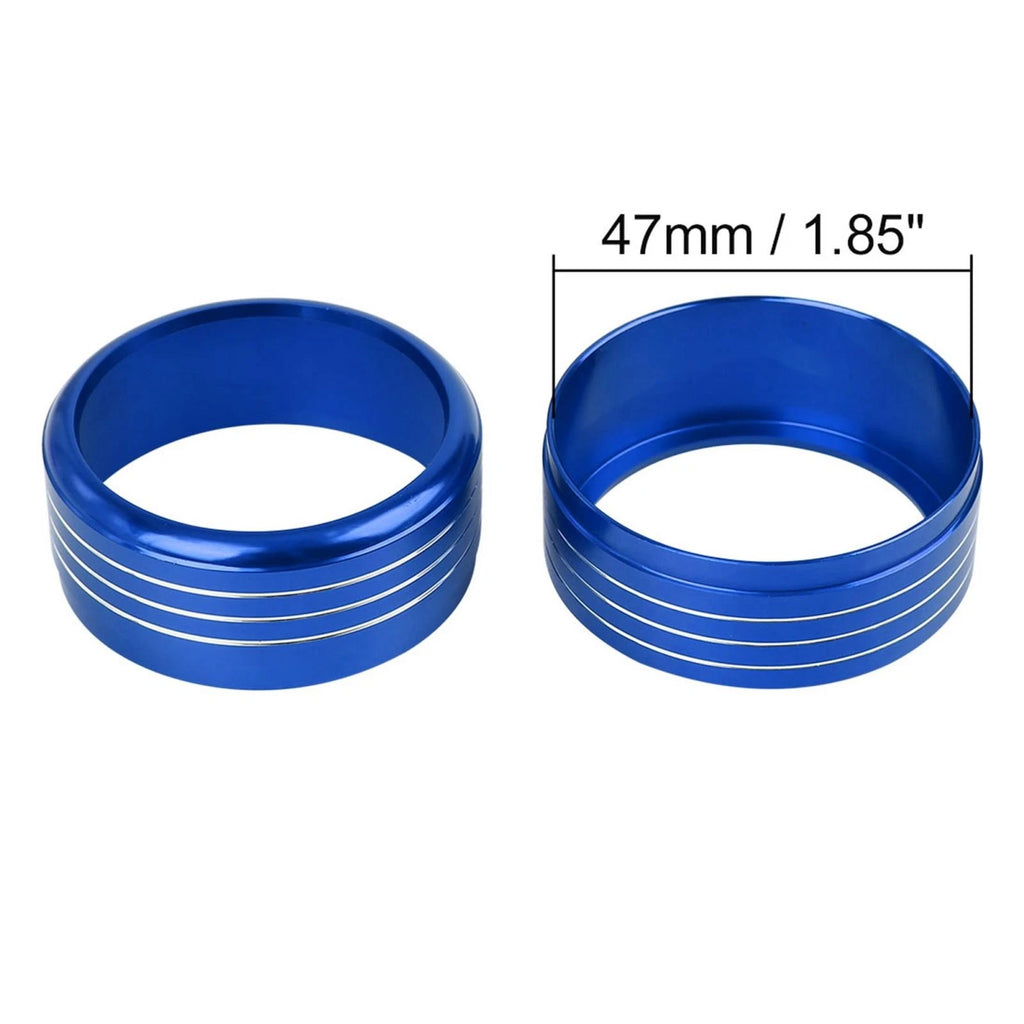 3pcs Blue AC Climate Control Ring Knob Trim for Subaru Impreza WRX/STi (2008–2014)