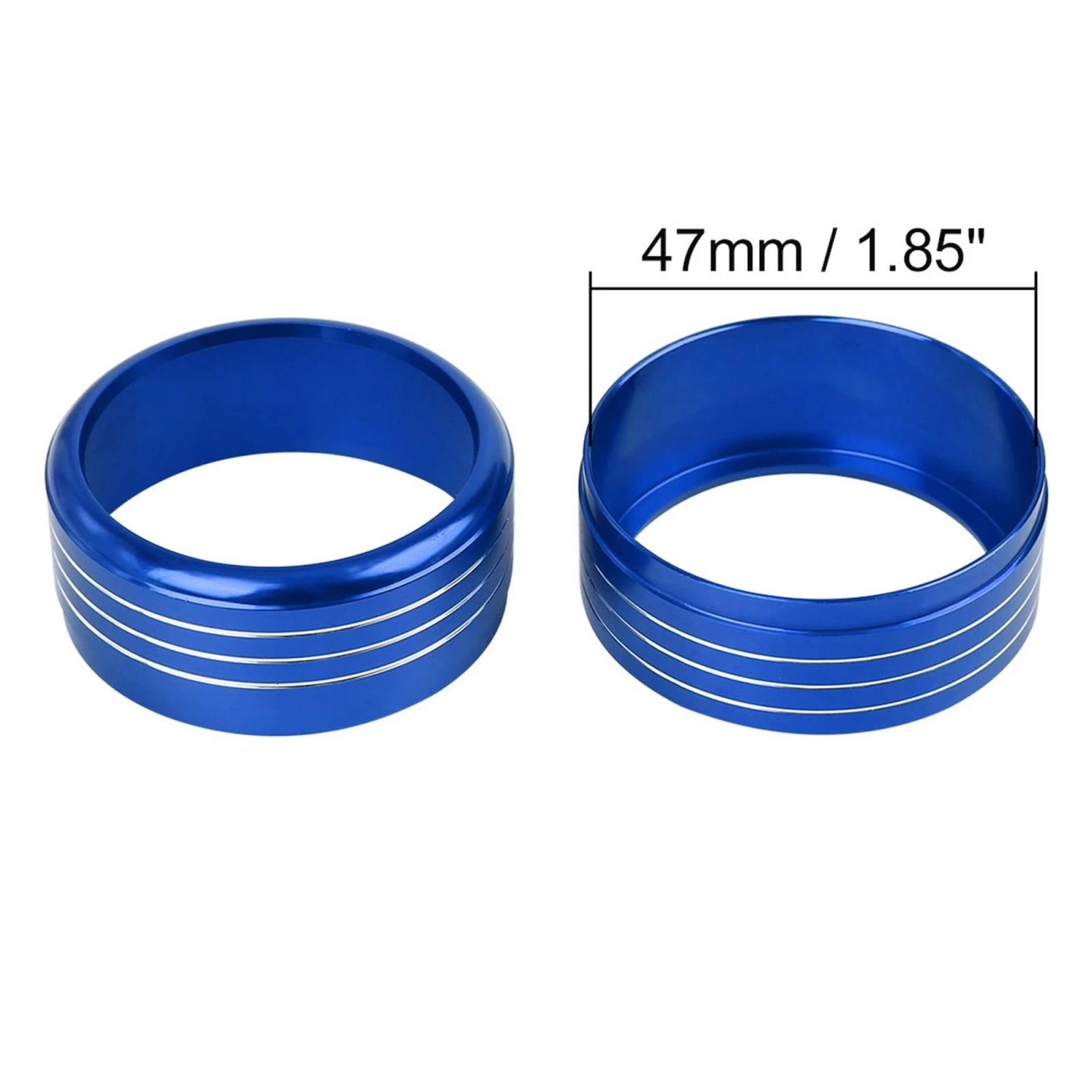 3pcs Blue AC Climate Control Ring Knob Trim for Subaru Impreza WRX/STi (2008–2014)