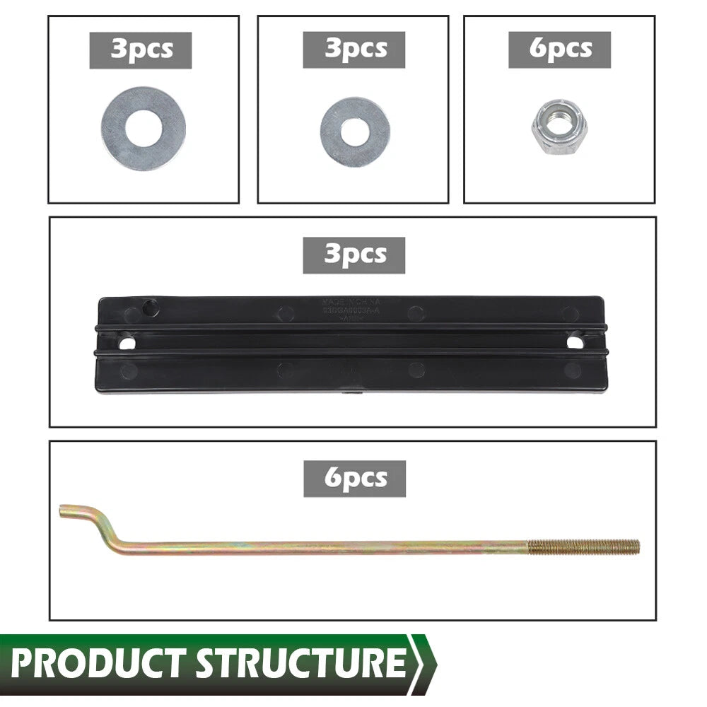 Battery Hold Down Plate & Rods Kit for Club Car DS Golf Cart (1981–2013)