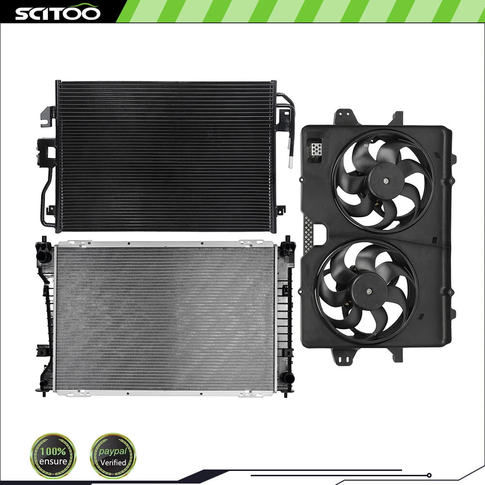 A/C Cooling Fan & Radiator & Condenser Kit for Ford Escape (2009–2012)