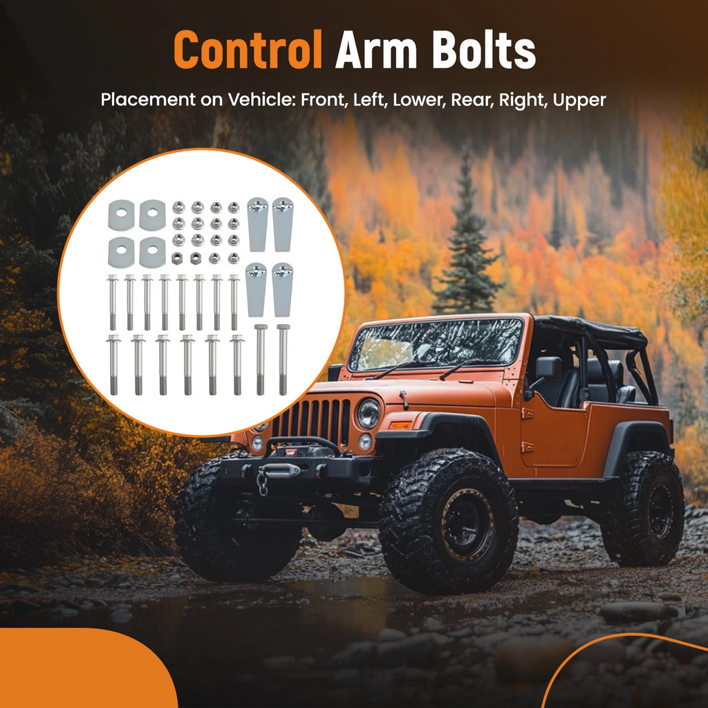 Control Arm Bolts Kit for Jeep Wrangler TJ LJ (1997-2006) Front Rear Upper Lower
