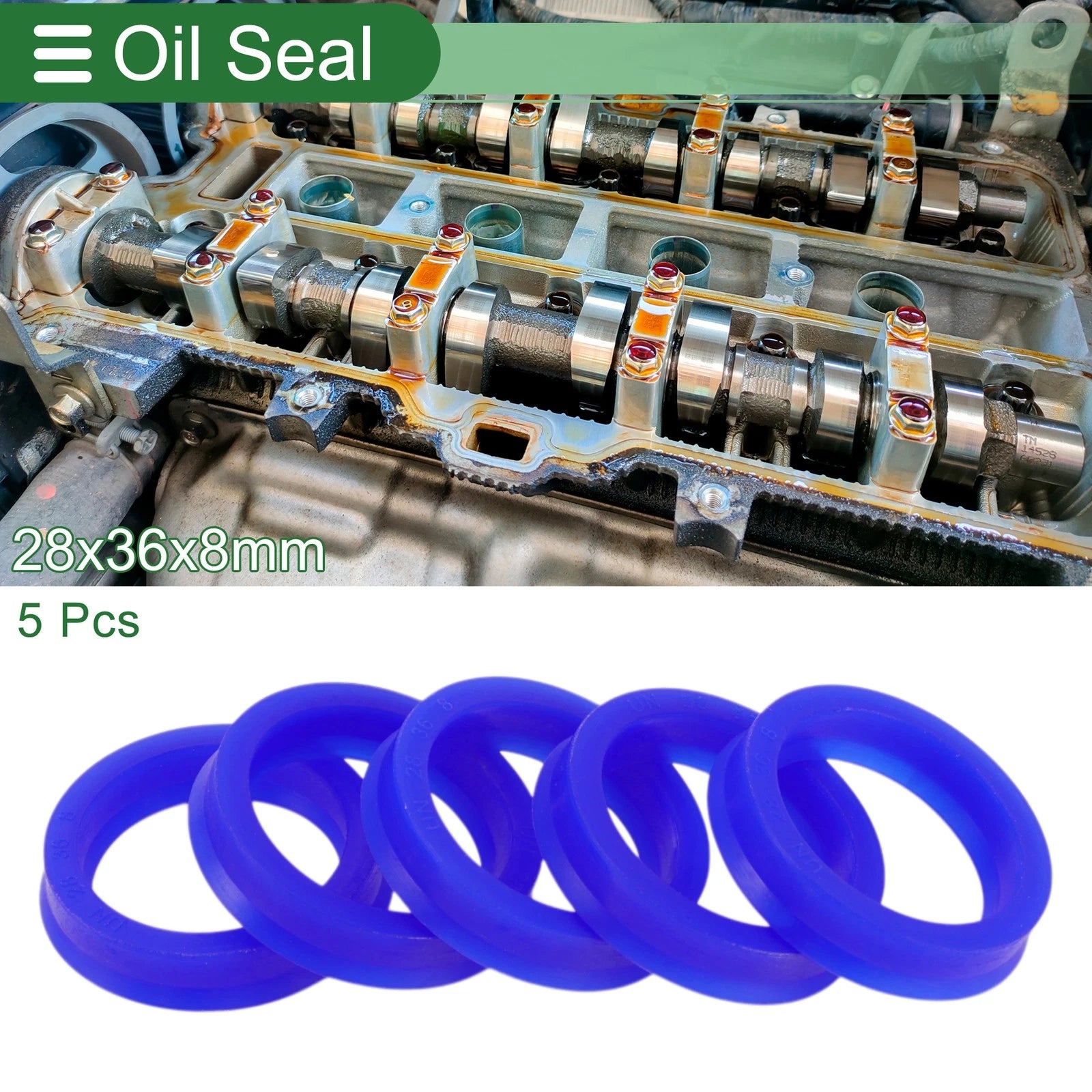 5X Oil Seal Rotary Shaft Seal 28x36x8mm High Pressure for Various Models