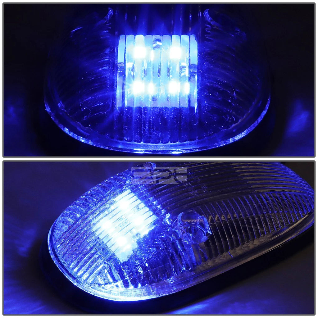 5Pcs Chrome Housing Blue LED Cab Roof Running Light for Dodge Ram (1999–2001)